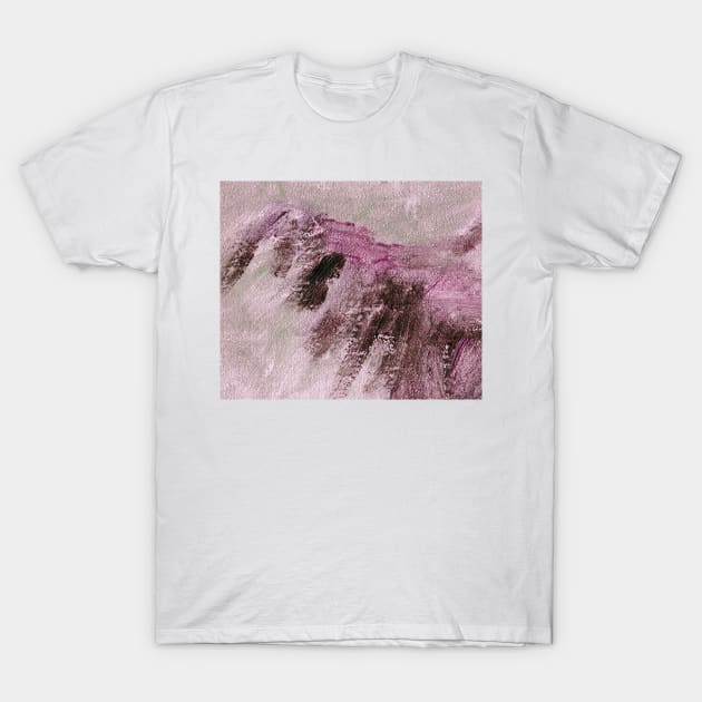 Abstract Oil Painting Burgundy Pink Purple 11c3 T-Shirt by Go Abstract Art